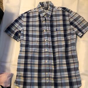 U.S. Polo Assn. Navy and Light Blue Plaid Shirt